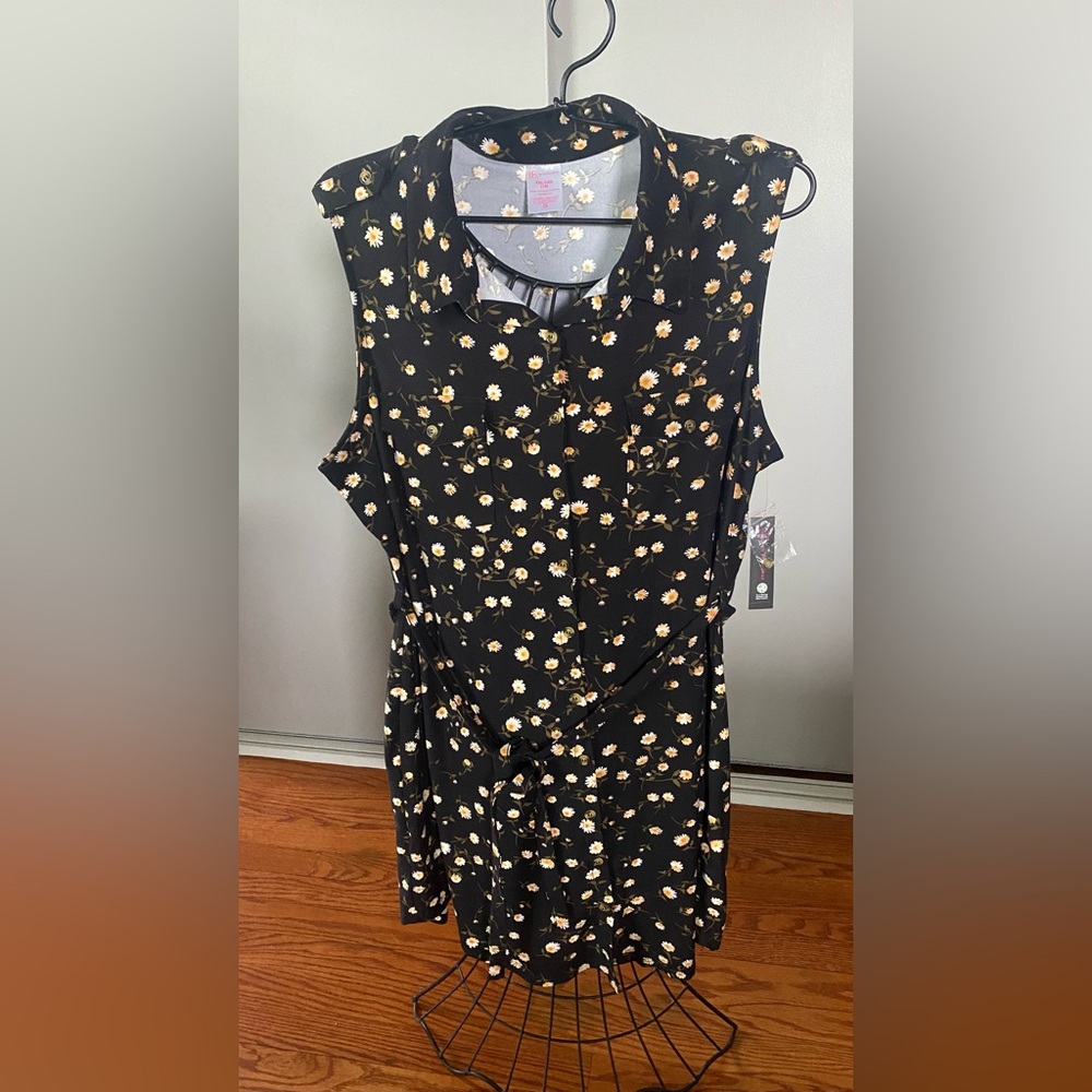 Floral Black Dress